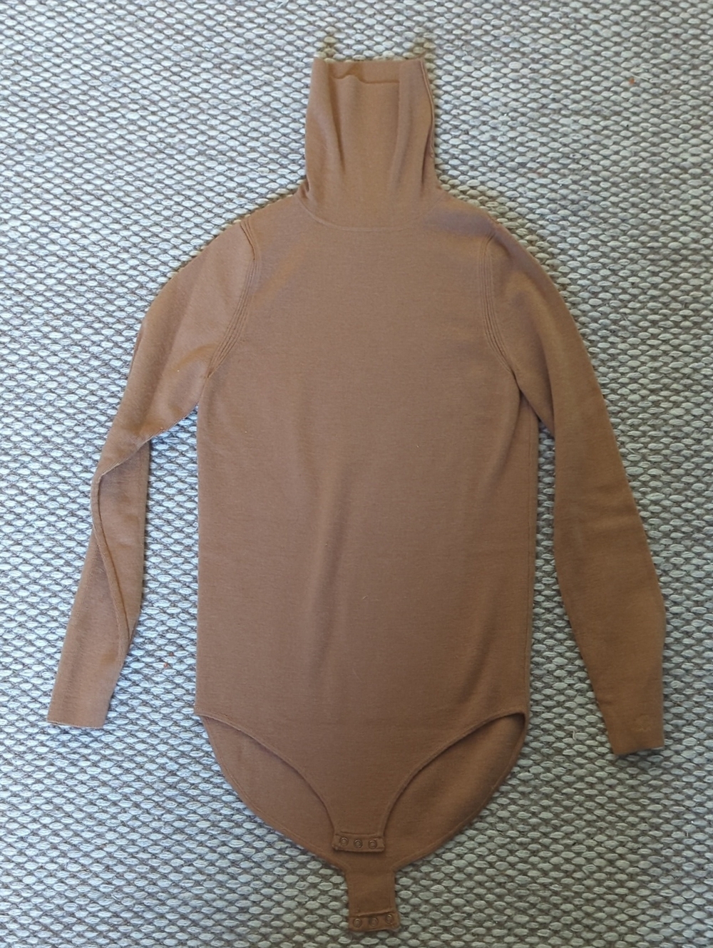 LouLou Studio Brown Turtleneck Sweater Bodysuit